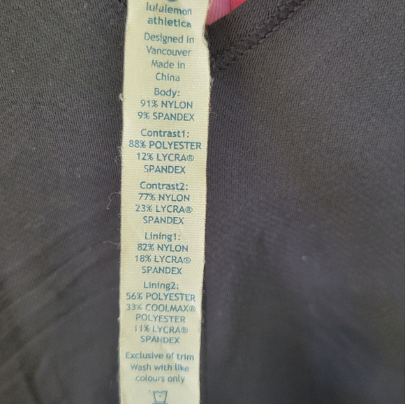 Lululemon workout top with attached floral bra size 8 - Picture 4 of 6